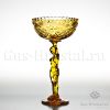 Ваза для конфет ЯНТАРНАЯ - 191225 Гусевской Хрустальный завод - Хрустальная ваза для конфет и печенья, цветной хрусталь Ваза для конфет Янтарная 100529 Гусевской Хрустальный завод