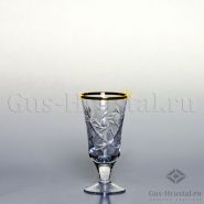 Набор хрустальных рюмок с золотой отводкой, 6 шт.