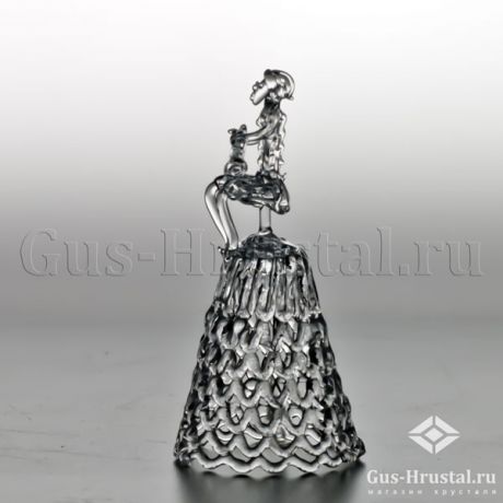 Колокольчик ВОДОЛЕЙ (горный хрусталь) - колокольчик средний Гусь-Хрустальный - хрустальный колокольчик из серии знаки зодиака Колокольчик Водолей (горный хрусталь) 100126 Гусь-Хрустальный