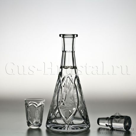 сервиз Нежность - c163-1/2 сервиз Дятьковский хрустальный завод - Набор для спиртных напитков: хрустальный штоф и набор из 6 хрустальных стопок. сервиз Нежность 100468 Дятьковский хрустальный завод