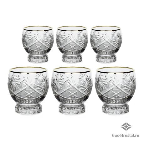 Хрустальные стаканы с золотой отводкой - 5576 1000/1 200 г. Набор стаканов д/напитка отв. зол. NEMAN - Набор хрустальных стаканов с золотой отводкой, 6 шт, 200 гр. Хрустальные стаканы с золотой отводкой 201113 NEMAN