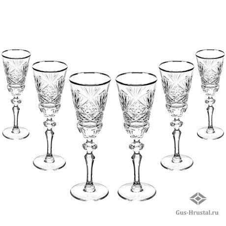 Хрустальные рюмки (отводка золотом) - 8159 1000/73 80 г. Н-р рюмок отв.зол. NEMAN - Набор хрустальных рюмок на высокой ножке с золотой отводкой, 6 шт, 80 гр. Хрустальные рюмки (отводка золотом) 201121 NEMAN