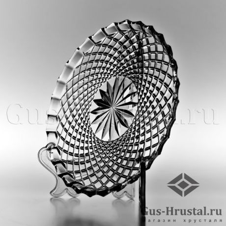 Хрустальный поднос (24см) - поднос c157-cc05 - Поднос из бесцветного хрусталя, 24 см. Хрустальный поднос (24см) 243050