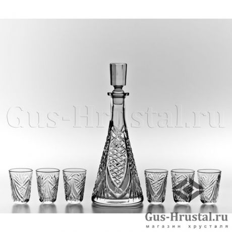 Хрустальный сервиз - c163-4,5 сервиз Дятьковский хрустальный завод - Набор для спиртных напитков: хрустальный графин и набор из 6 хрустальных стопок. Хрустальный сервиз 280003 Дятьковский хрустальный завод