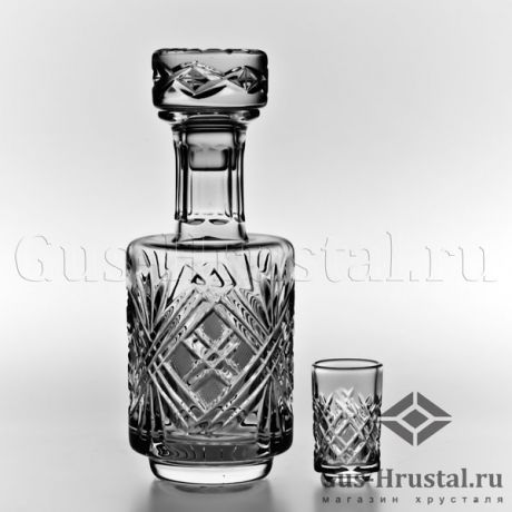 Хрустальный сервиз ДОМАШНИЙ - c333-3/4 Дятьковский хрустальный завод - Набор для спиртных напитков: хрустальный штоф и набор из 6 хрустальных стопок. Хрустальный сервиз Домашний 280004 Дятьковский хрустальный завод