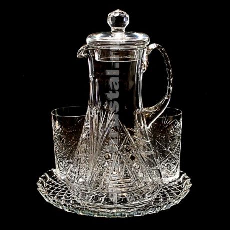 Сервиз для воды - BORISOV - Хрустальный кувшин, хрустальный поднос, 2 хрустальных стакана Сервиз для воды 253076 BORISOV