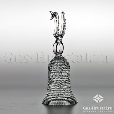 Колокольчик с лебедем (горный хрусталь) - колокольчик средний Гусь-Хрустальный - Колокольчик из горного хрусталя с фигуркой лебедя(звенит) Колокольчик с лебедем (горный хрусталь) 000033 Гусь-Хрустальный