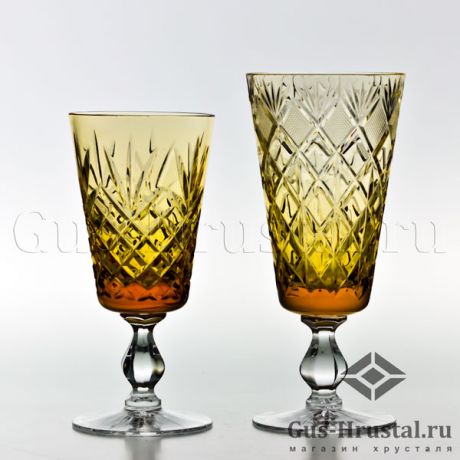 Янтарные фужеры для воды АНГЛИЯ (цветной хрусталь) - 171098 175040 Гусевской Хрустальный завод - Набор из 6 хрустальных фужеров, цветной хрусталь, 350 гр. Янтарные фужеры для воды Англия (цветной хрусталь) 430028 Гусевской Хрустальный завод