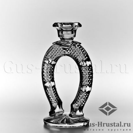 Подсвечник ПОДКОВА - 1240080 Гусевской Хрустальный завод - Хрустальный подсвечник для одной свечи. Подсвечник Подкова 301319 Гусевской Хрустальный завод