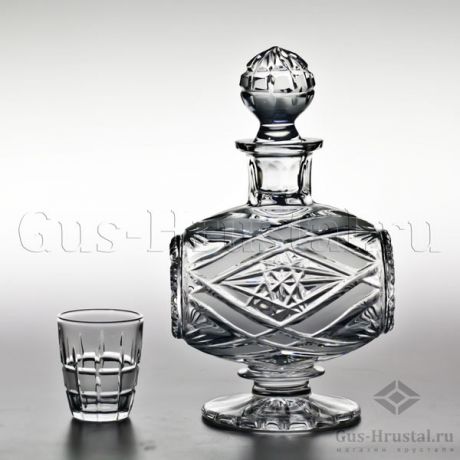 Штоф с рюмками ЕРОФЕИЧ - c956-1,2 сервиз Дятьковский хрустальный завод - Хрустальный штоф для спиртных напитков с 6 стопками. Штоф с рюмками Ерофеич 271598 Дятьковский хрустальный завод