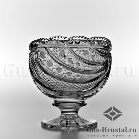 Ваза для конфет "Лакомка" - c664 ВазаЛАКОМКАрис.Линия Дятьковский хрустальный завод - Хрустальная вазочка для конфет из бесцветного хрусталя. Ваза для конфет "Лакомка" 219904 Дятьковский хрустальный завод