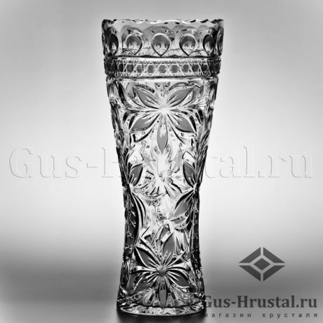 Ваза для цветов ОСЕННИЙ ВАЛЬС (рисунок ГРЕЧЕСКИЙ) - вечер ГПСЗ Гусь-Хрустальный - Большая ваза для цветов, бесцветный хрусталь Ваза для цветов Осенний вальс (рисунок Греческий) 100337 Гусь-Хрустальный